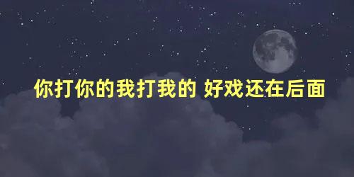 你打你的我打我的 好戏还在后面